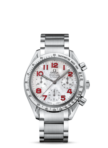 Omega Speedmaster Reduced Ladies Stainless Steel / MOP-Red / Bracelet